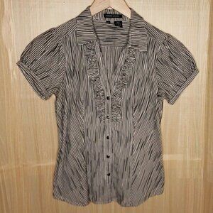 Sandra Ingrish Pinstripe Blouse XS